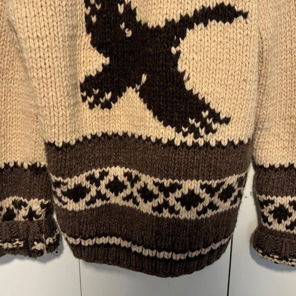 Eddie Bauer Cowichan Hand Knit Wool Zip-up Sweater - M - Picture 8 of 12